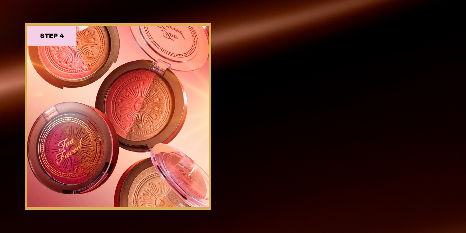 makeup products and pink hearts